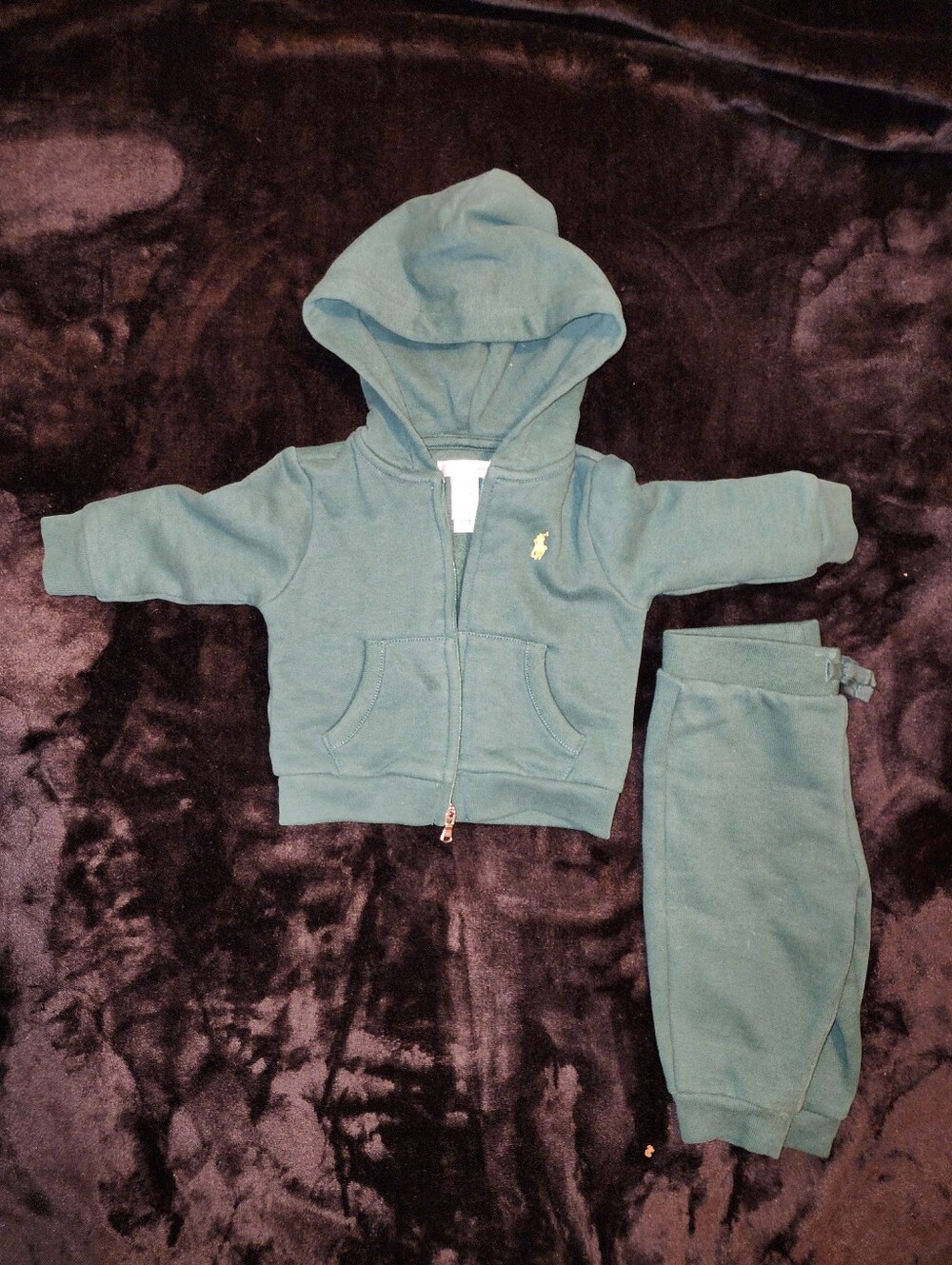 Ralph Lauren Teal Green Hooded Zip Sweatshirt & Joggers - Kids